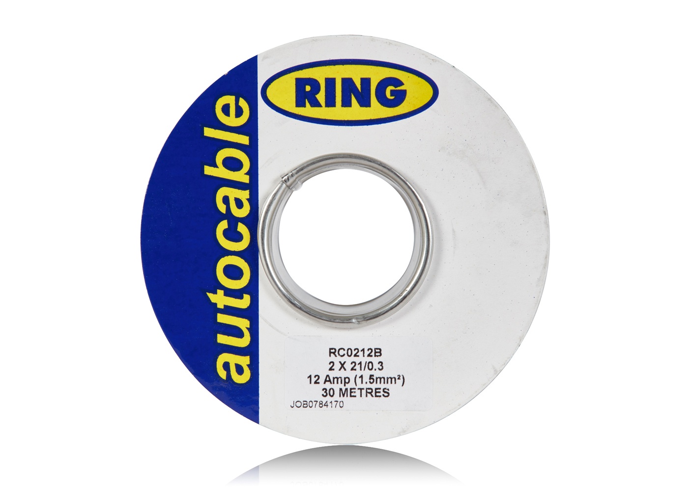 Top of RC0212B black twin core flat audio cable